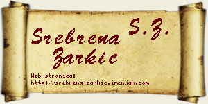 Srebrena Žarkić vizit kartica
